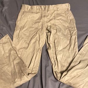 Tan baggy khaki pants